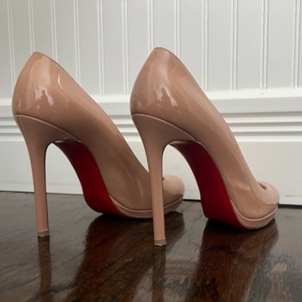 Christian Louboutin Patent Nude Neofilo 120 PK1A 39.5 8.5 - Picture 2 of 12